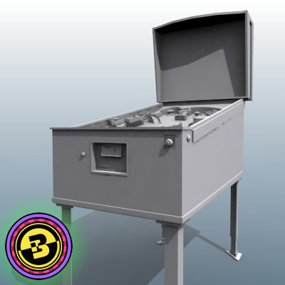 3D Model of Detailed Pinball Machine - 3D Render 5